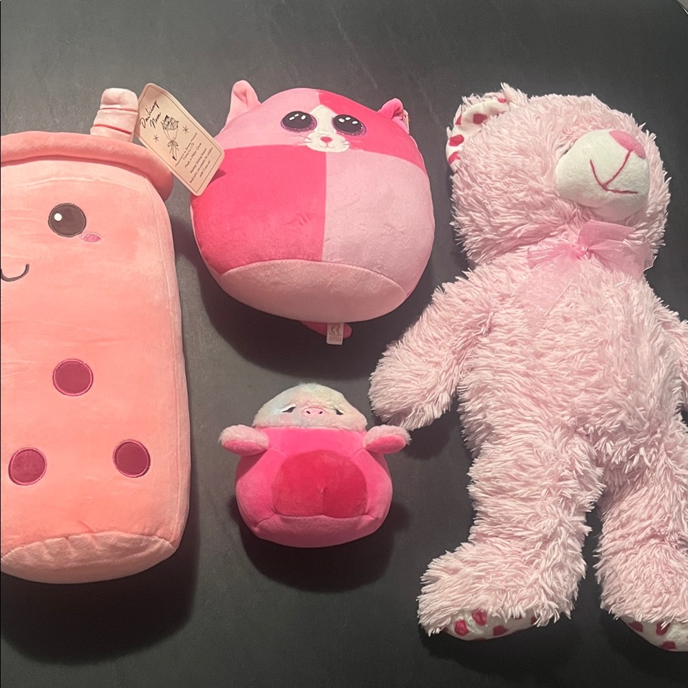 Adorable Pink Plush Toy plush Set for Kids Boba, TY, more